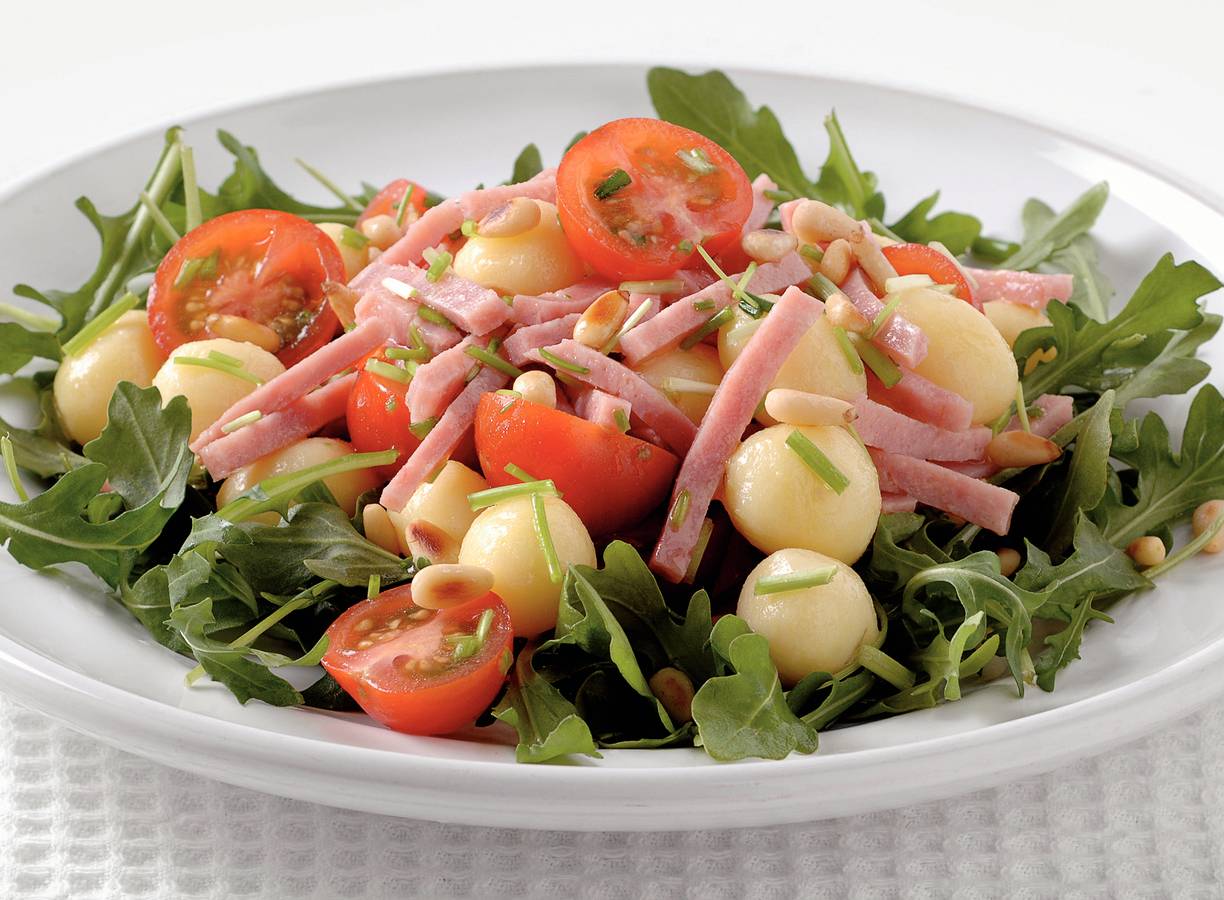 Krieltjes-groentesalade met ham