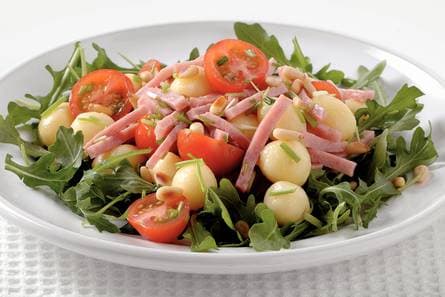 Krieltjes-groentesalade met ham