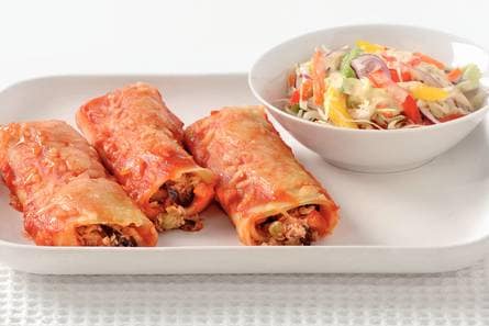 Lasagnerolletjes met tonijnvulling