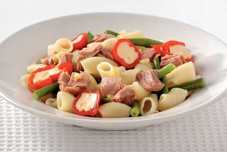 Citroenpasta met bonen en tonijn