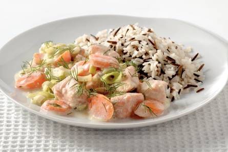 Zalm-groentestoofpotje