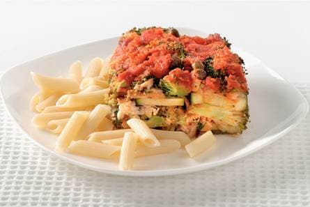 Kabeljauwschotel met tomatensaus