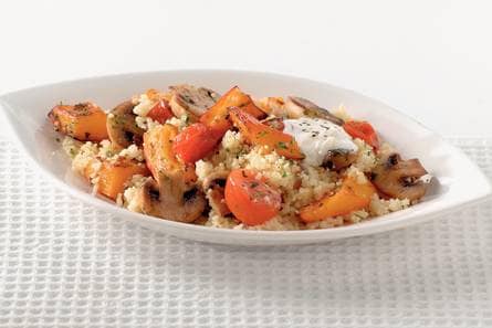Pompoencouscous met champignons