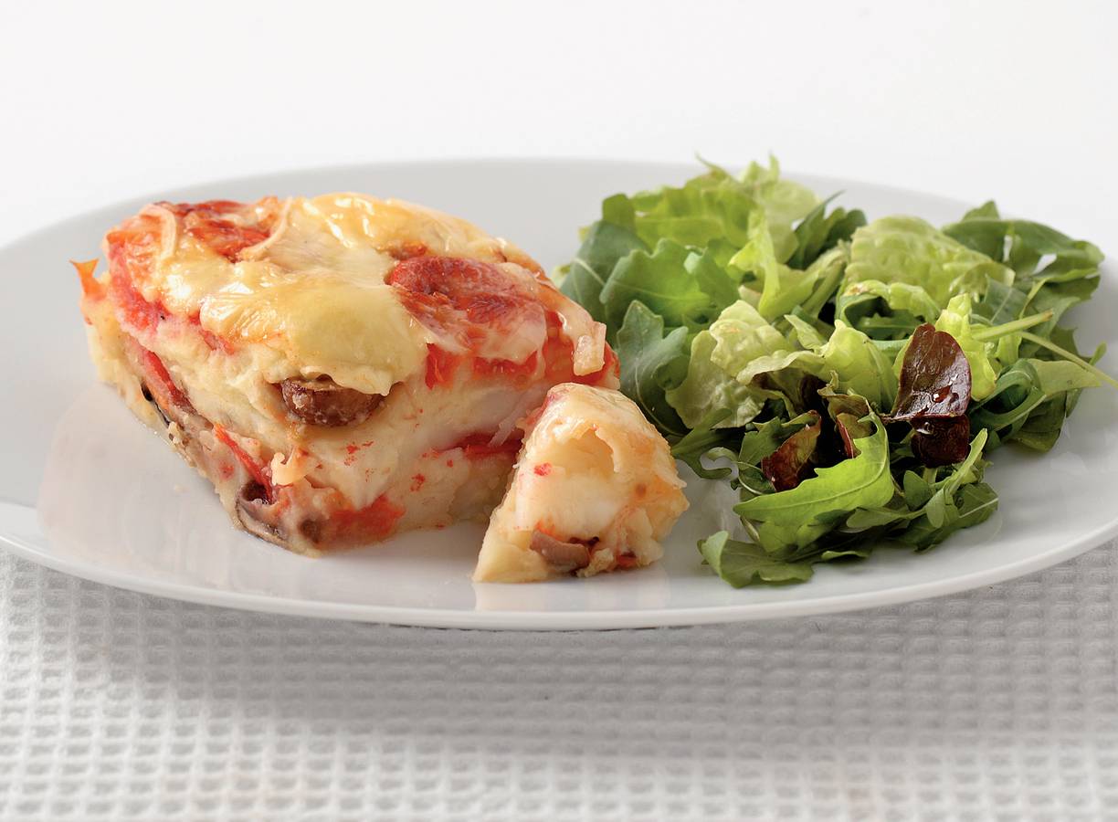 Gratin van knolselderij en Port Salut