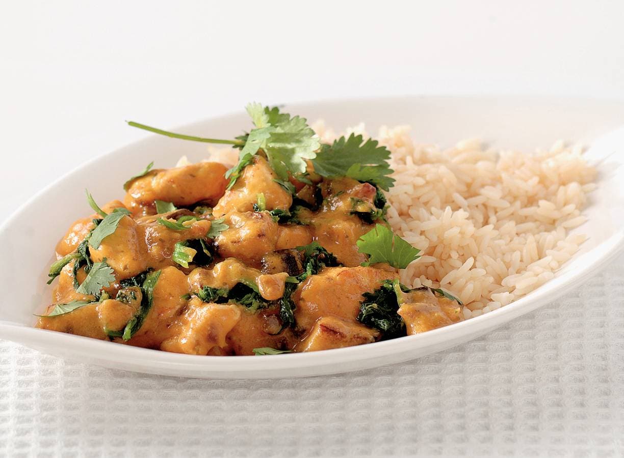Indiase kipkorma met rijst