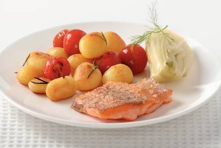 Zalmfilet met grof zeezout