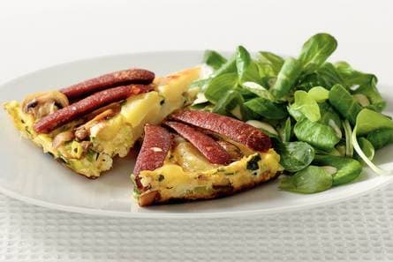 Aardappel-preischotel met cervelaat