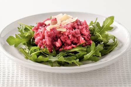 Romige bietenrisotto met Italiaanse kaas