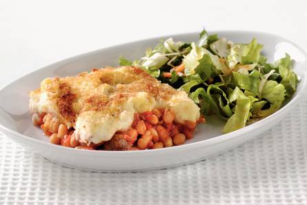 Ovenschotel witte bonen in tomatensaus