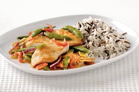Tilapia met roerbaksuikerpeultjes