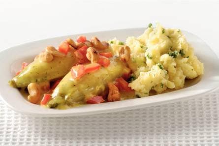Kerriewitlof met peterseliepuree