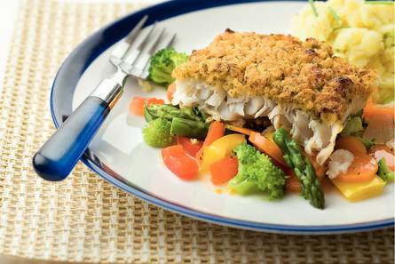 Visvariatie met bieslookpuree