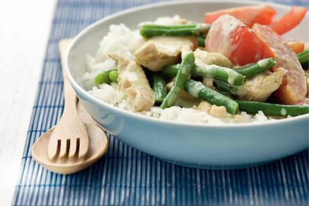 Kip in groene curry