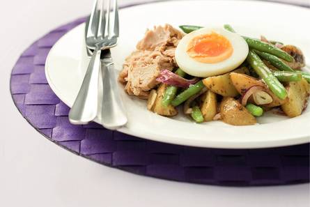 Lauwwarme Franse tonijnsalade