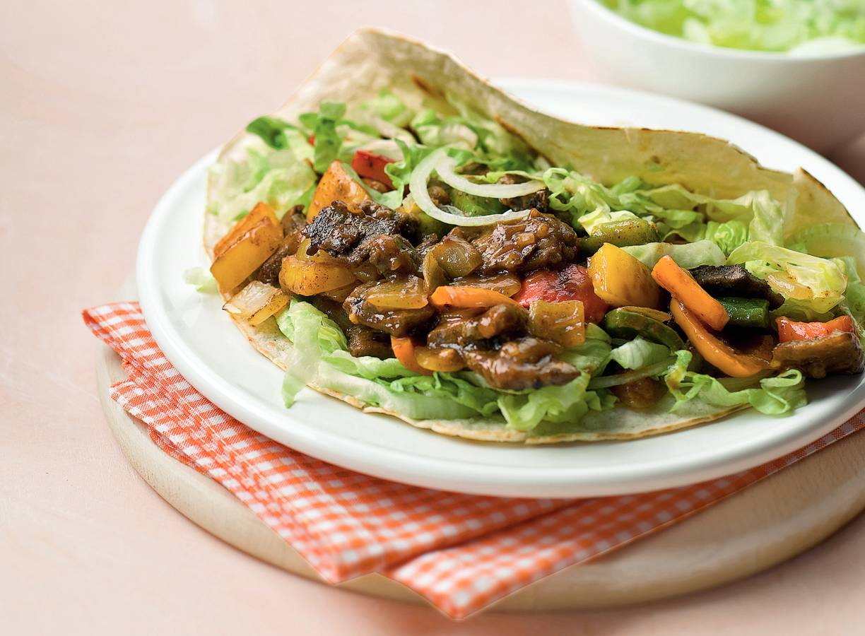 Burrito met rundvlees en paprika