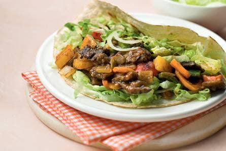 Burrito met rundvlees en paprika