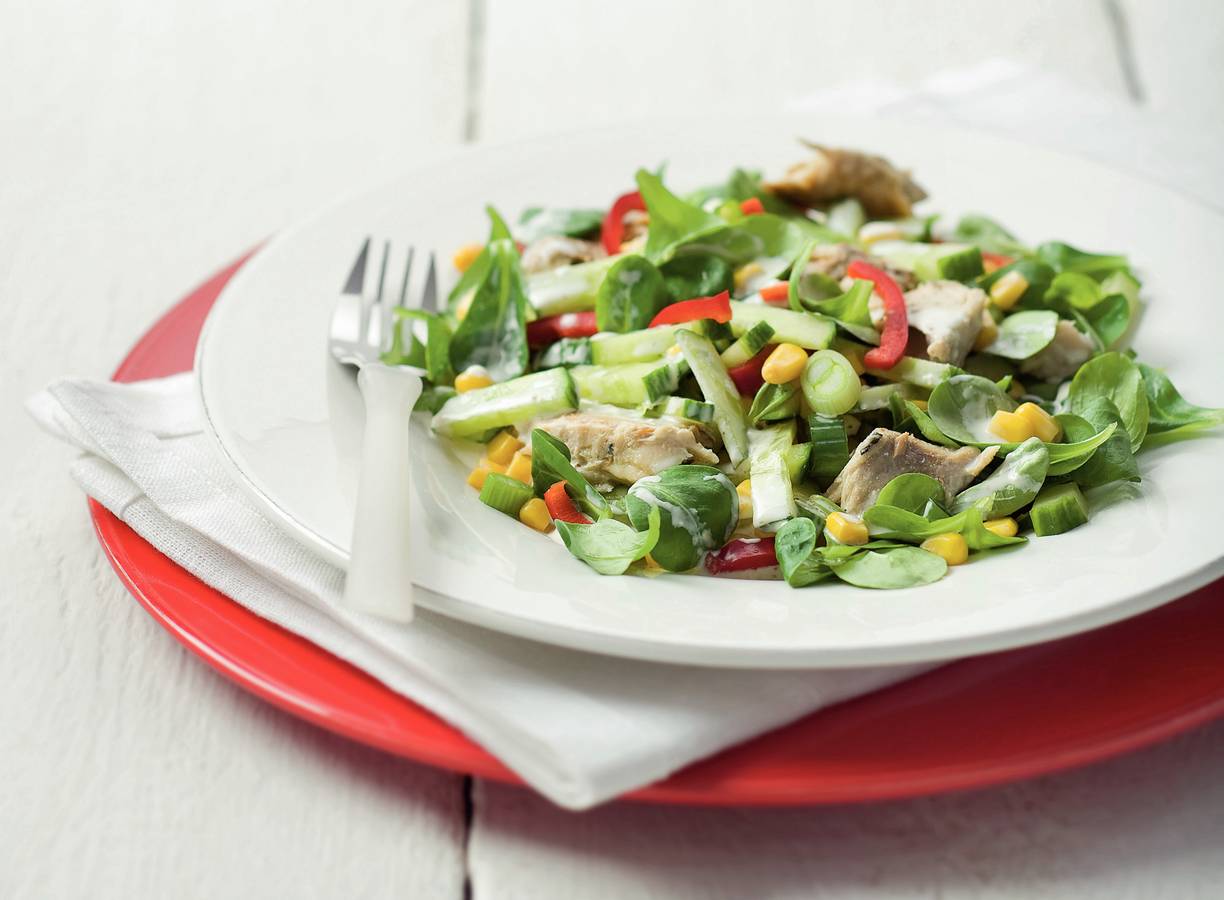 Frisse salade met makreel