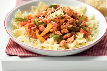 Farfalle met paprika zalmsaus