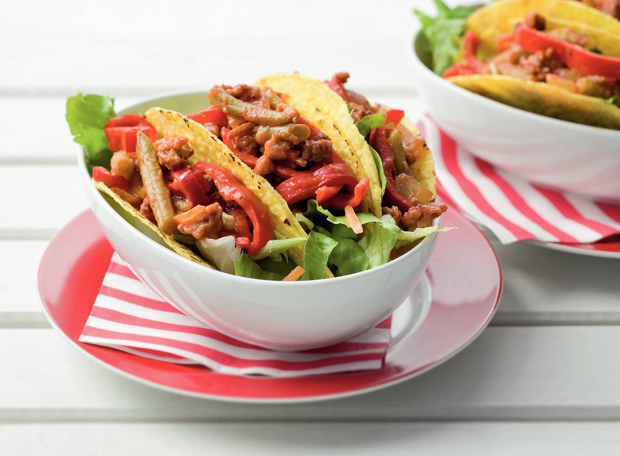 Taco's met bonen gehaktsaus