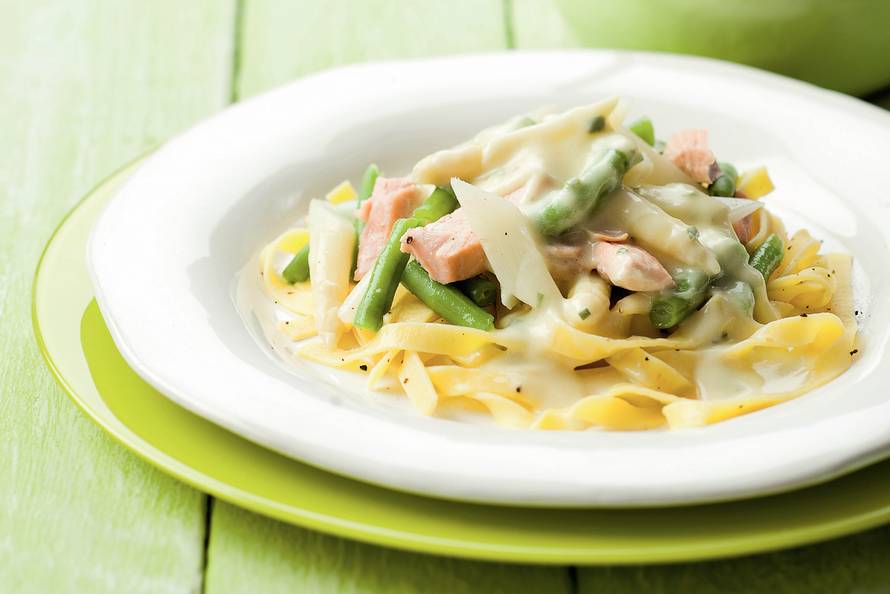 Tagliatelle Met Zalm En Asperges - Recept - Allerhande - Albert Heijn