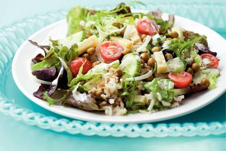 Maaltijdsalade met meergranenrijst