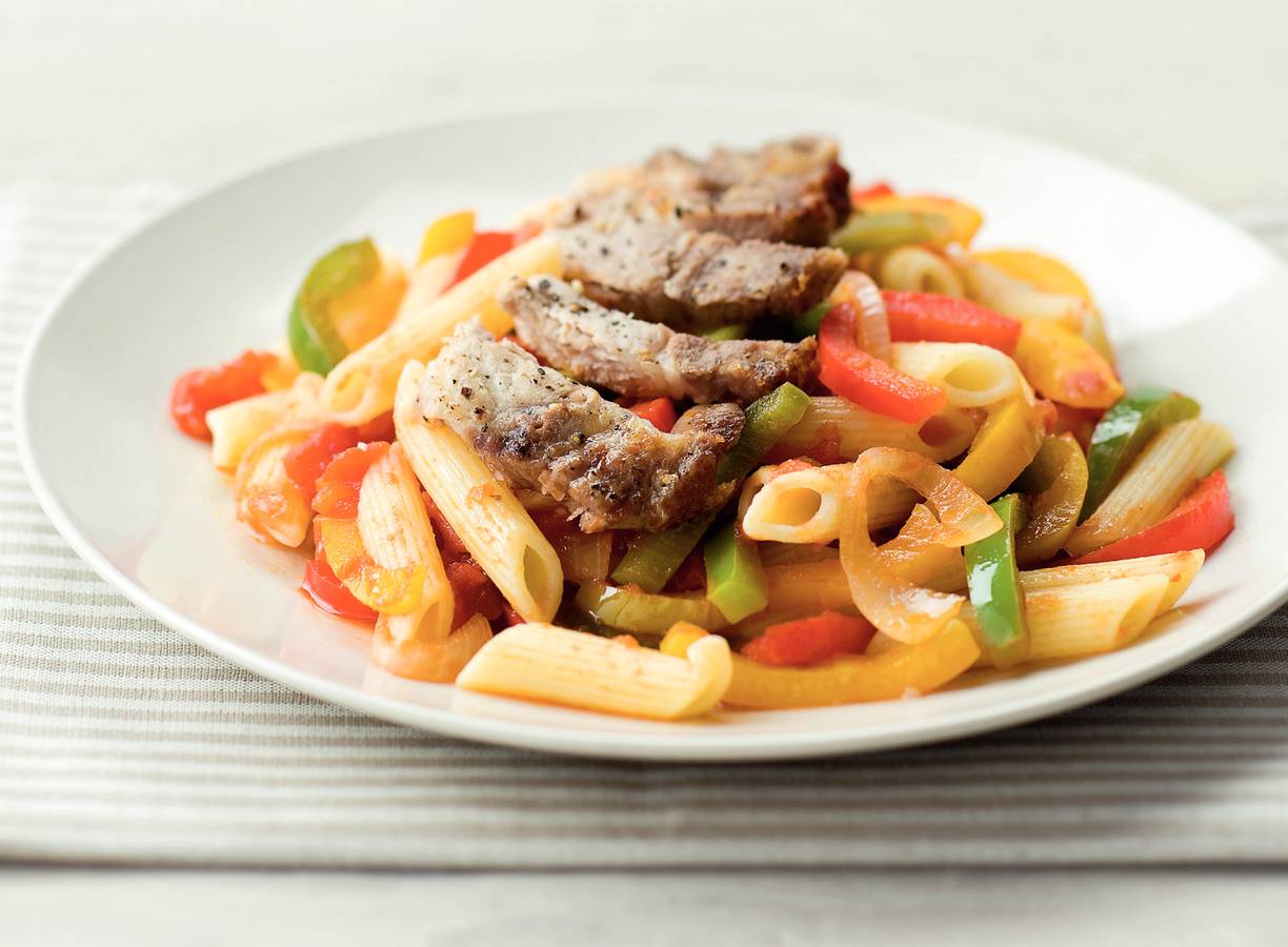 Geroosterde karbonades met peperonata