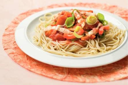 Spaghetti met vissaus