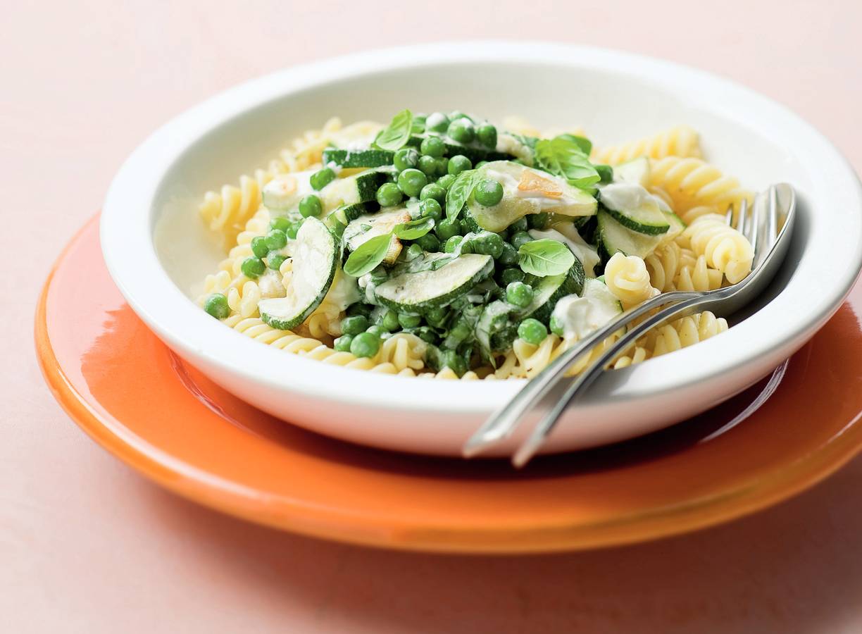 Pasta met courgette roomsaus