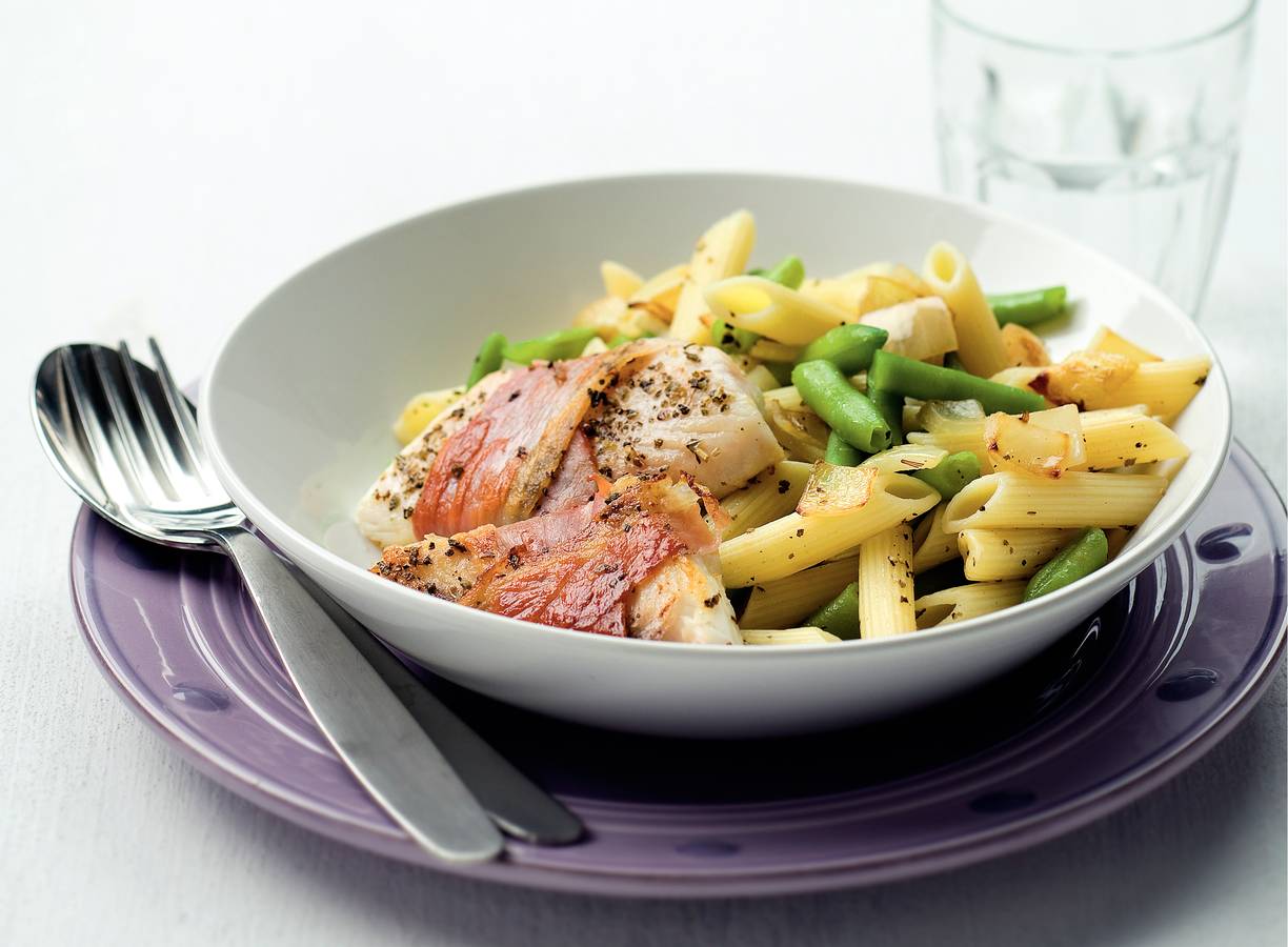 Italiaanse tilapiafilet met pasta