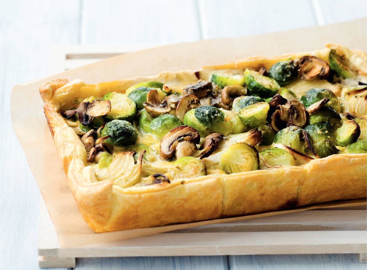 Spruitjestaart met champignons