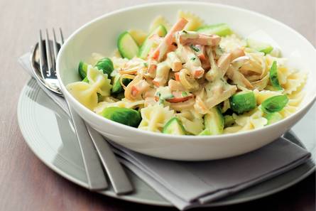 Farfalle met mosterdroomsaus
