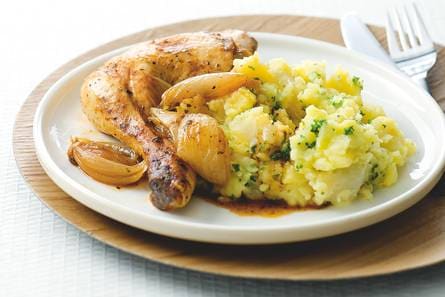 Kip uit de braadzak met koolrabipuree