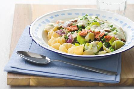 Pasta met rode zalm