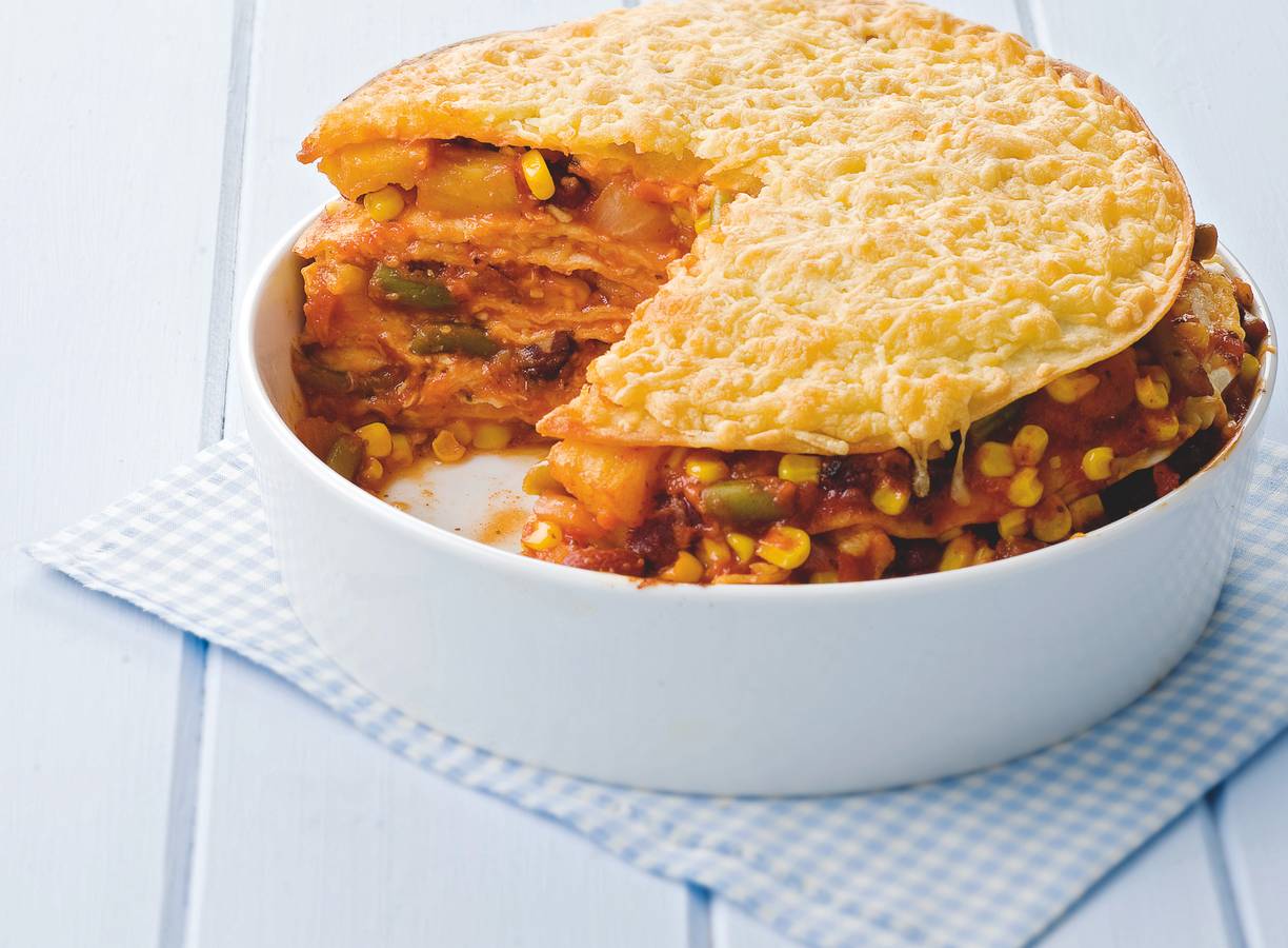 Mexicaanse tortillaschotel