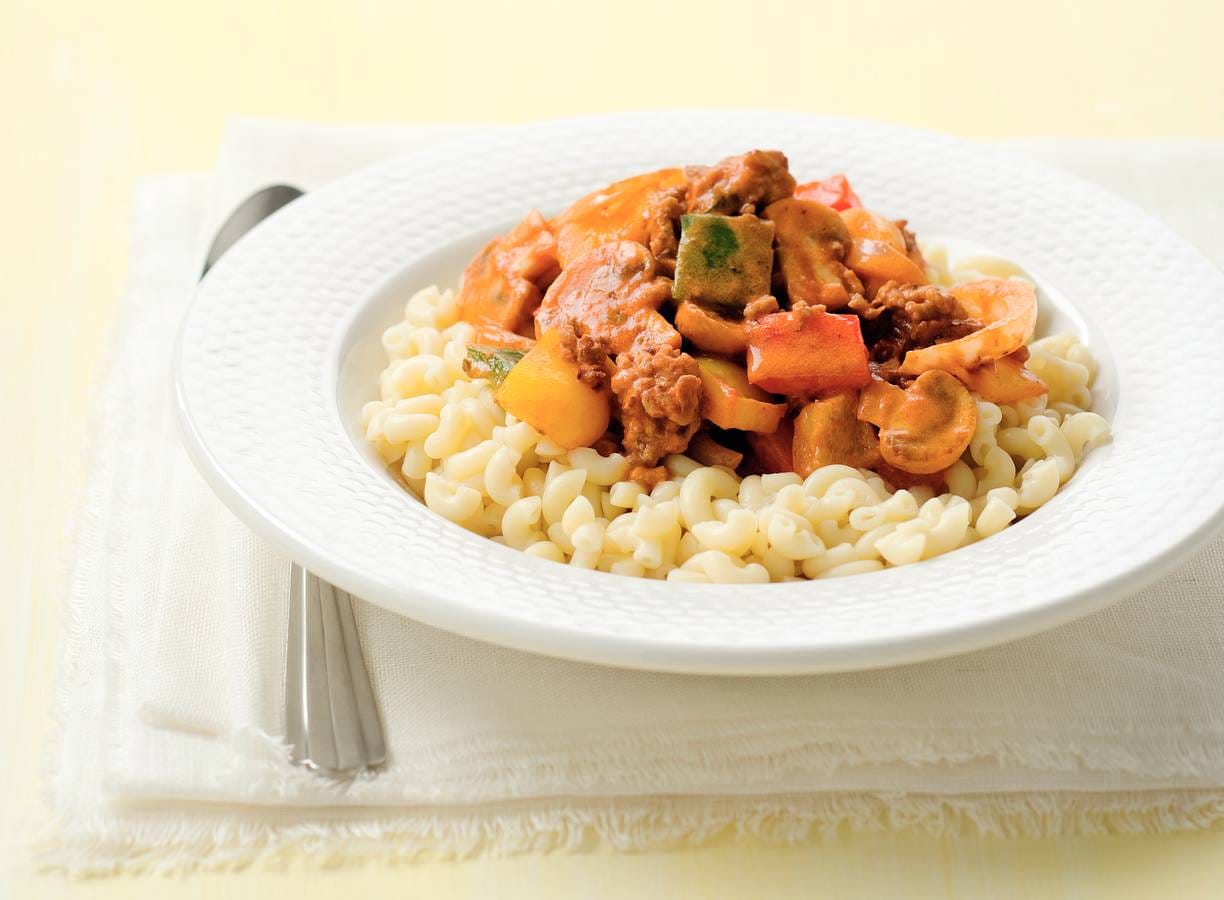 Macaroni met gehaktgoulash