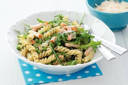 Pasta pesto met rucola