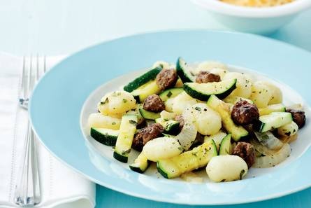 Gnocchi met courgette en gehaktballetjes