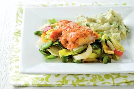 Visvariatie met aardappelpuree