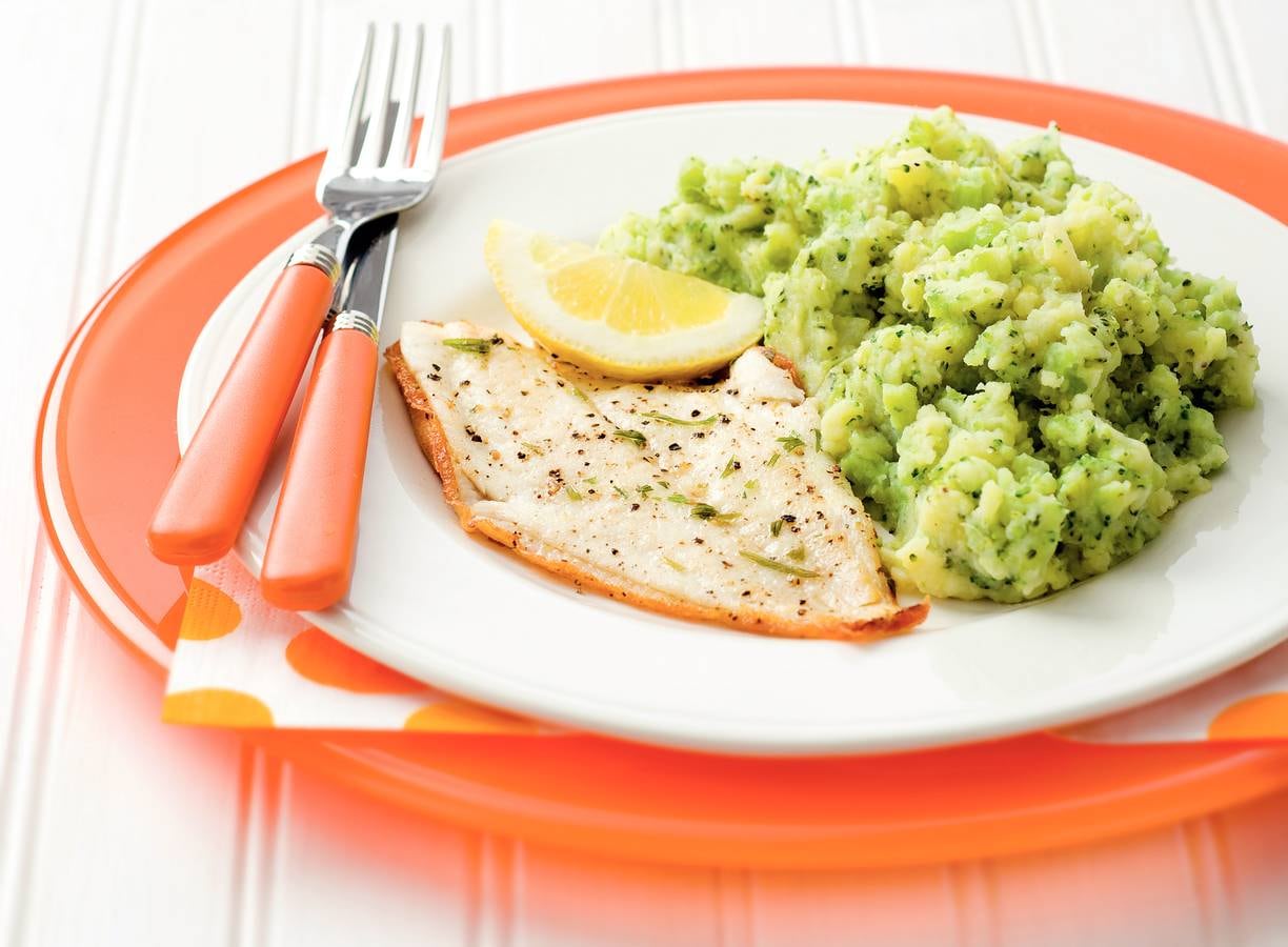 Scholfilet met broccolipuree