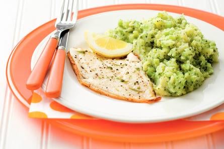 Scholfilet met broccolipuree