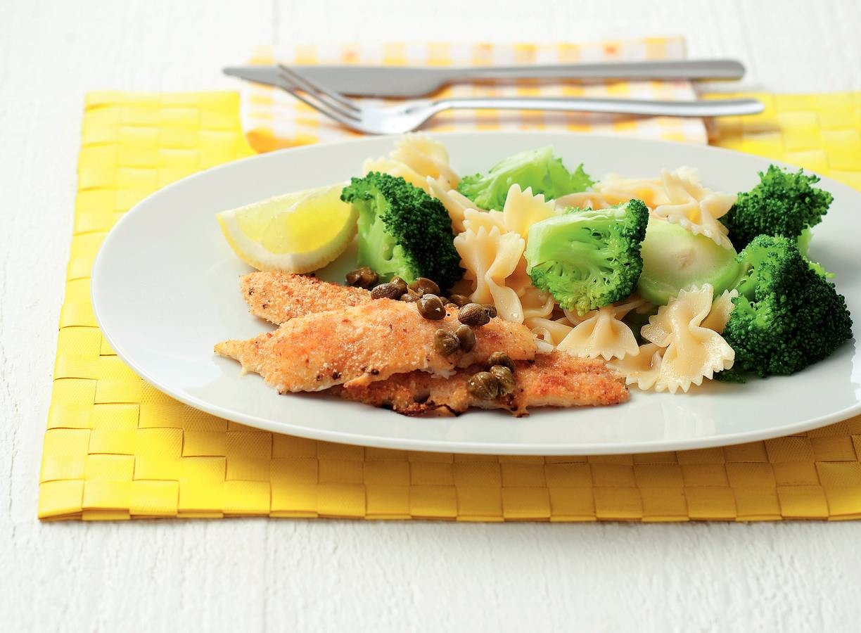 Yellowfin sole met kappertjesdressing