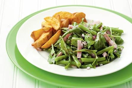 Zomerbonensalade met beenham