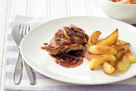 Schnitzel met rozemarijnjus