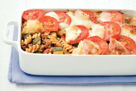 Ovenpasta met gehakt en courgette