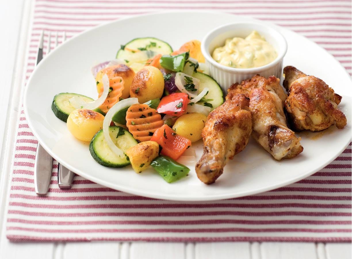 Kipkluifjes met Franse dragonmayonaise