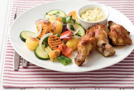 Kipkluifjes met Franse dragonmayonaise