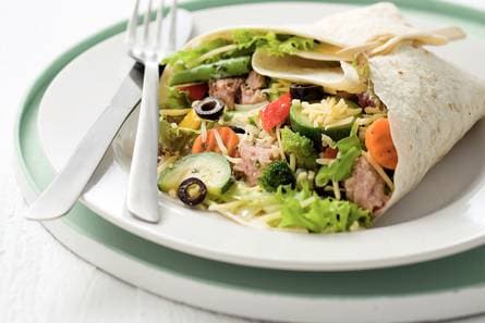 Tonijnburrito met Italiaanse groenten