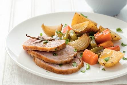Kiprollade met groenten uit de oven