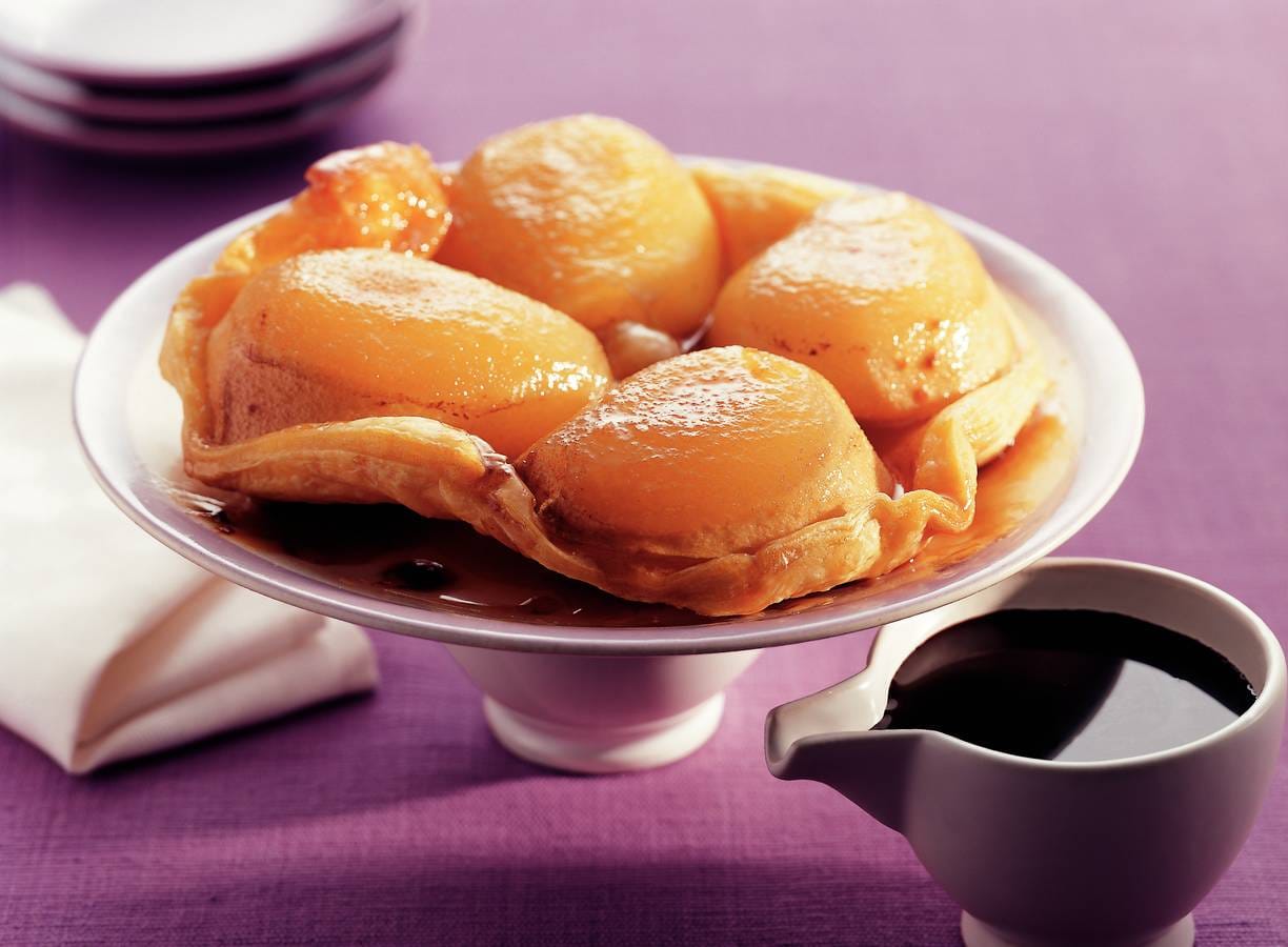 Tarte tatin met peer en amandelspijs