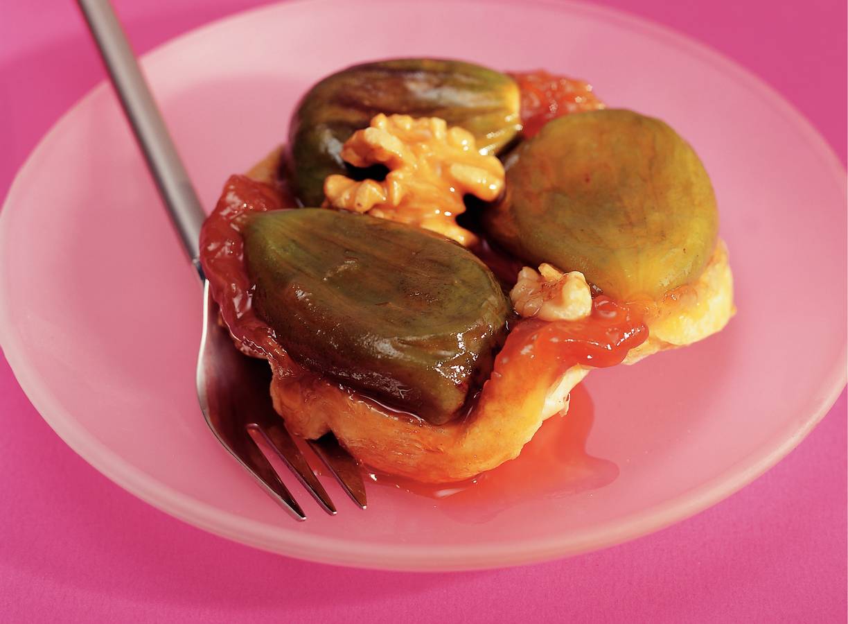 Tarte tatin met vijgen en walnoten